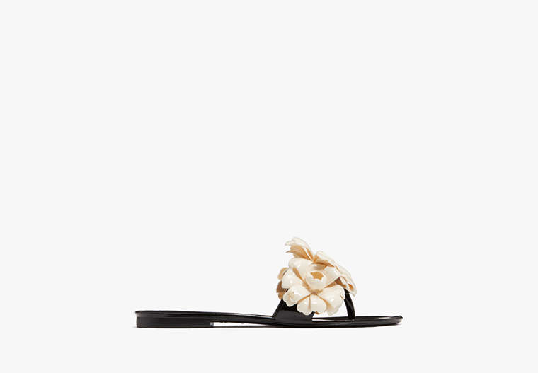 Kate Spade,jaylee slide sandals,sandals,Casual,Black/French Cream image number 0