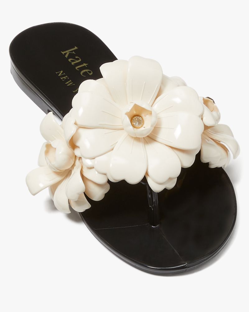 Kate Spade,jaylee slide sandals,sandals,Black/French Cream