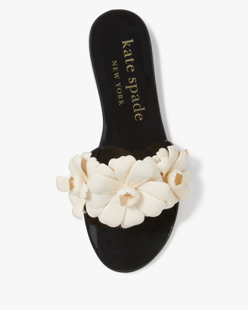 Kate Spade,jaylee slide sandals,sandals,Black/French Cream