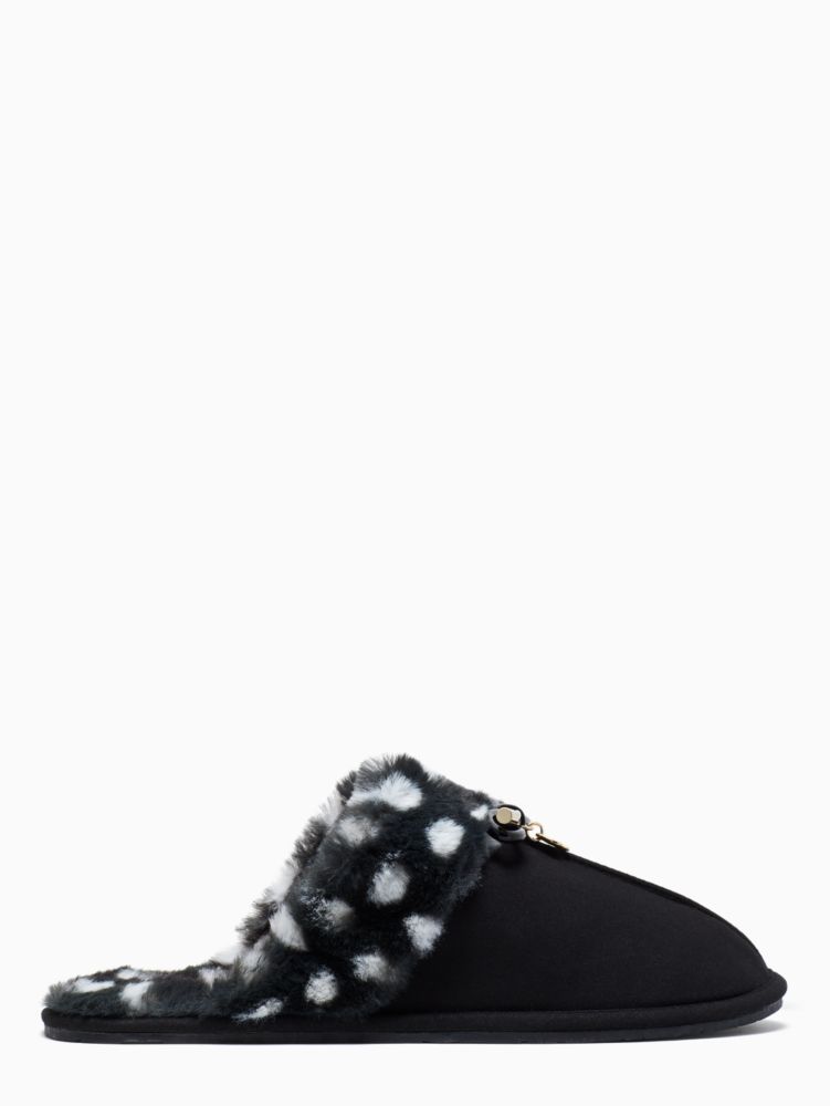 Kate Spade,lacey basic slipper,flats,60%,Black / White Dot