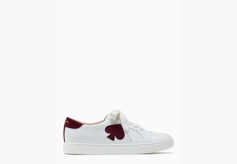 Kate Spade,Fez Sneaker,sneakers,50%,Optic White/Cranberry image number 0