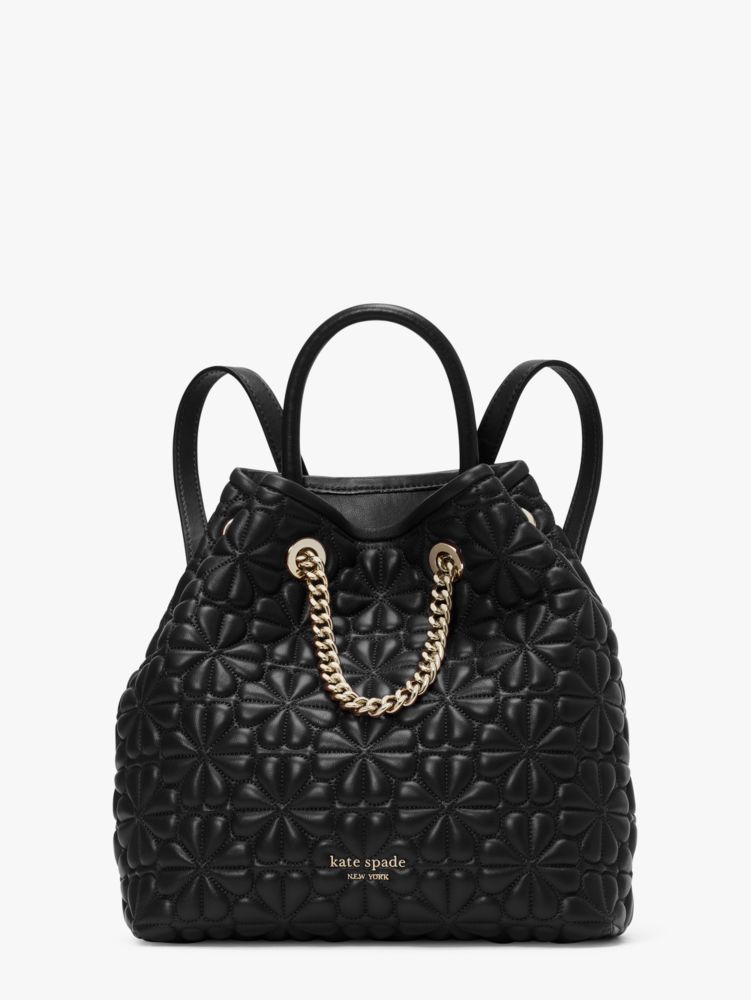 Bloom Quilted Leather Medium Drawstring Backpack Kate Spade New York