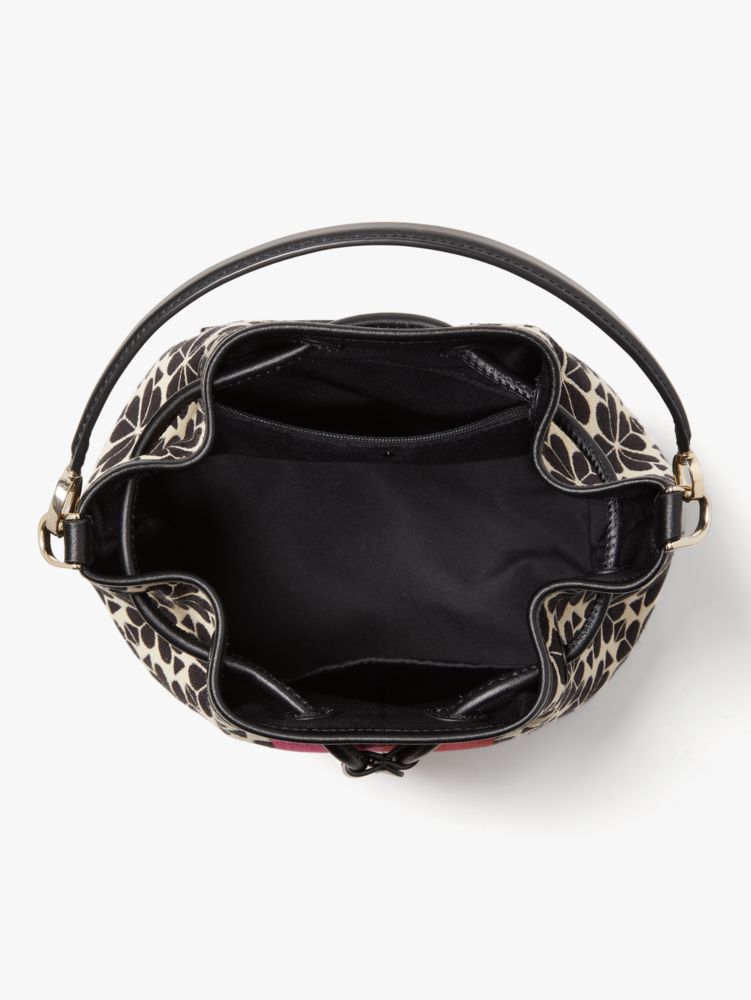 Kate Spade,スペード フラワー ジャカード ストライプ ミディアム バケットバッグ,バッグ,クリームマルチ