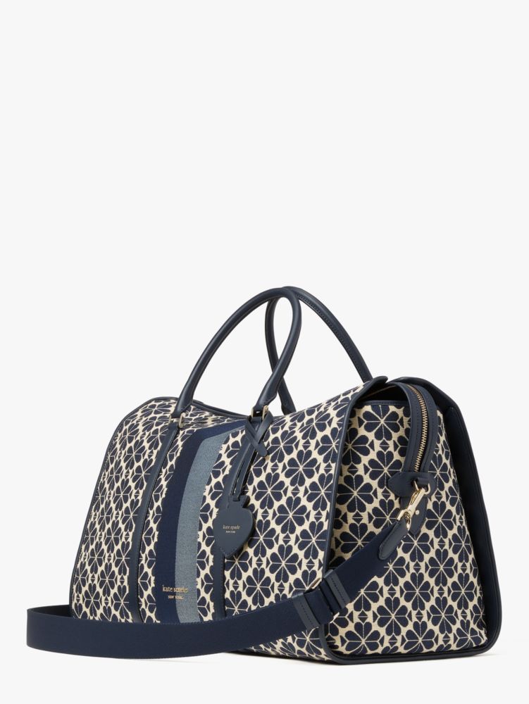 Kate Spade,Spade Flower Jacquard Stripe Large Weekender Bag,