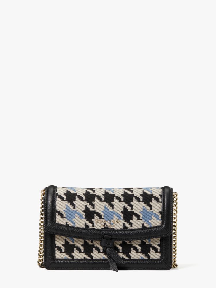 Knott Houndstooth Flap Crossbody