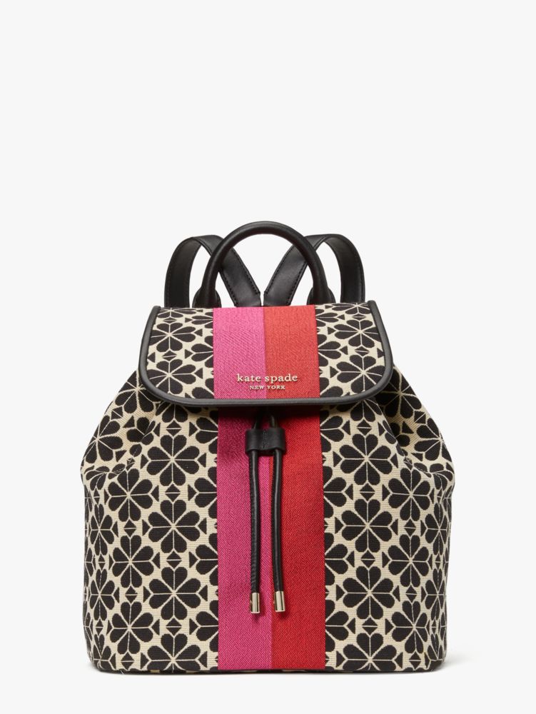 Kate Spade Flower Jacquard Heart Sinch Medium Bucket Bag NWT