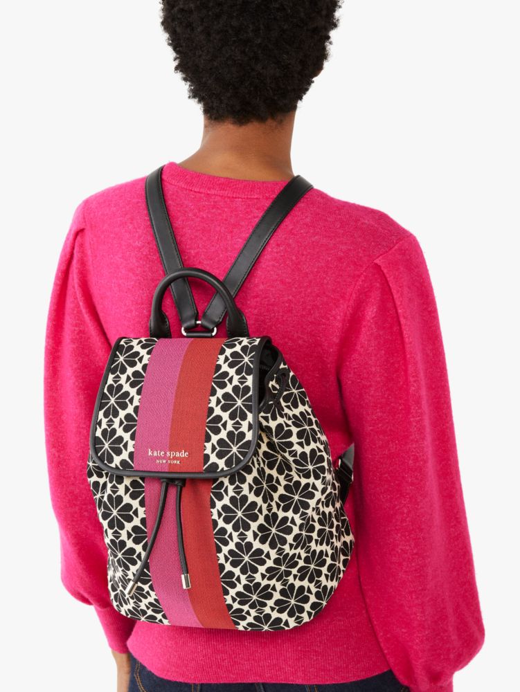 Kate Spade New York Garnet Rose Spade Flower Monogram Coated Canvas Medium  Flap Backpack, Best Price and Reviews