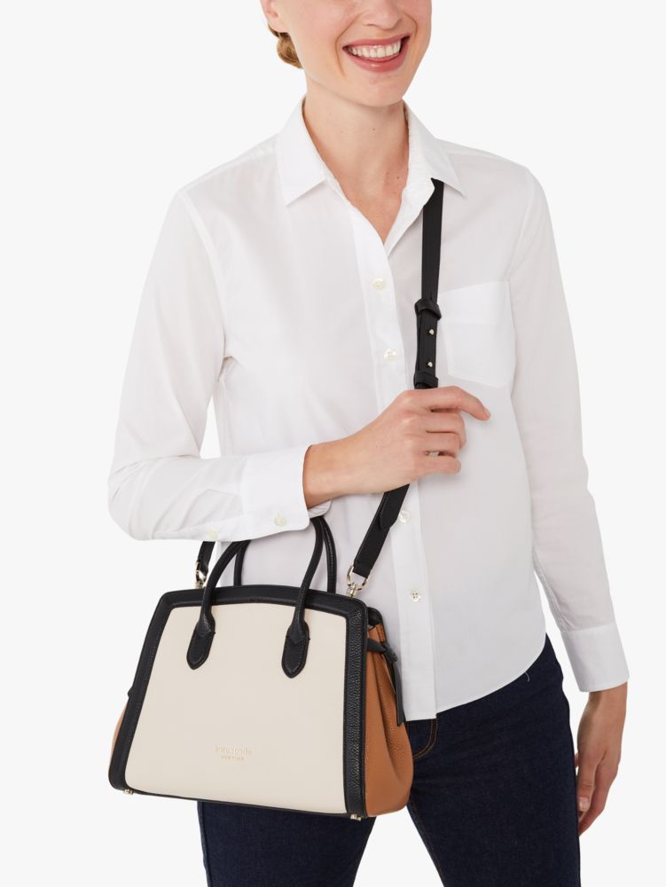 Kate Spade,ノット カラーブロック ミディアム サッチェル,ミルクグラスマルチ