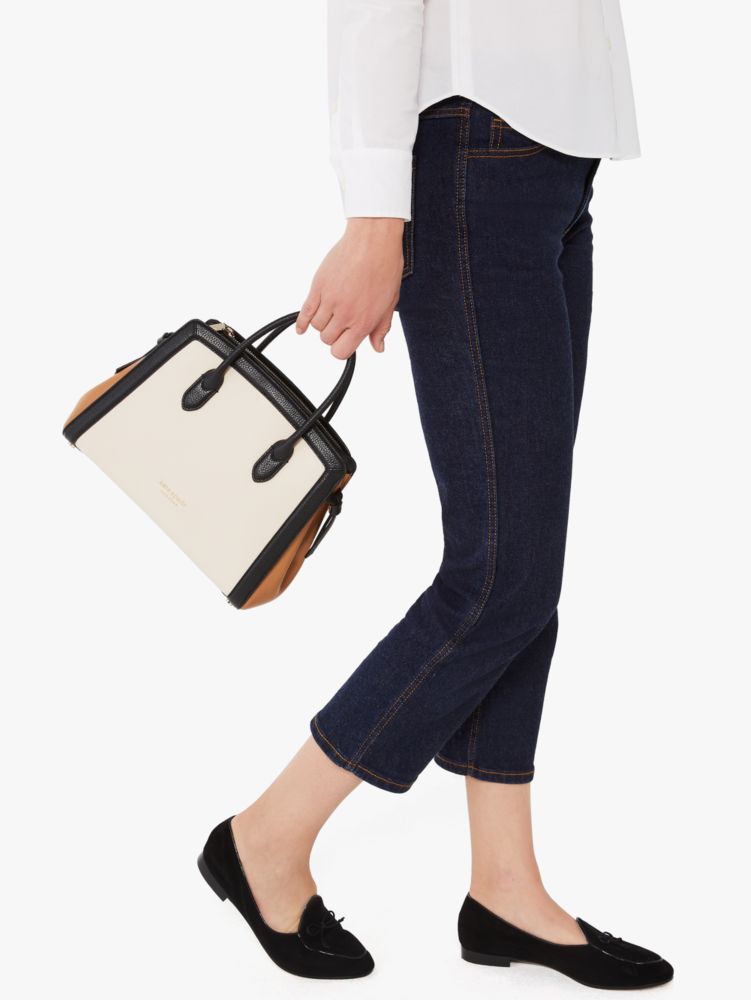 Kate Spade,ノット カラーブロック ミディアム サッチェル,ミルクグラスマルチ