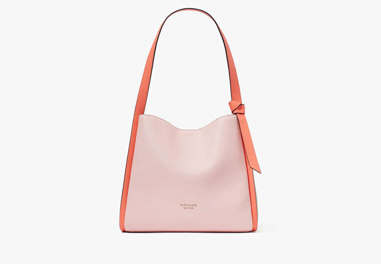 Kate Spade,knott colorblocked large shoulder bag,shoulder bags,Large,Crepe Pink Multi