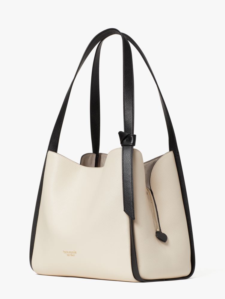 Kate Spade,ノット カラーブロック ラージ ショルダーバッグ,ミルクグラスマルチ