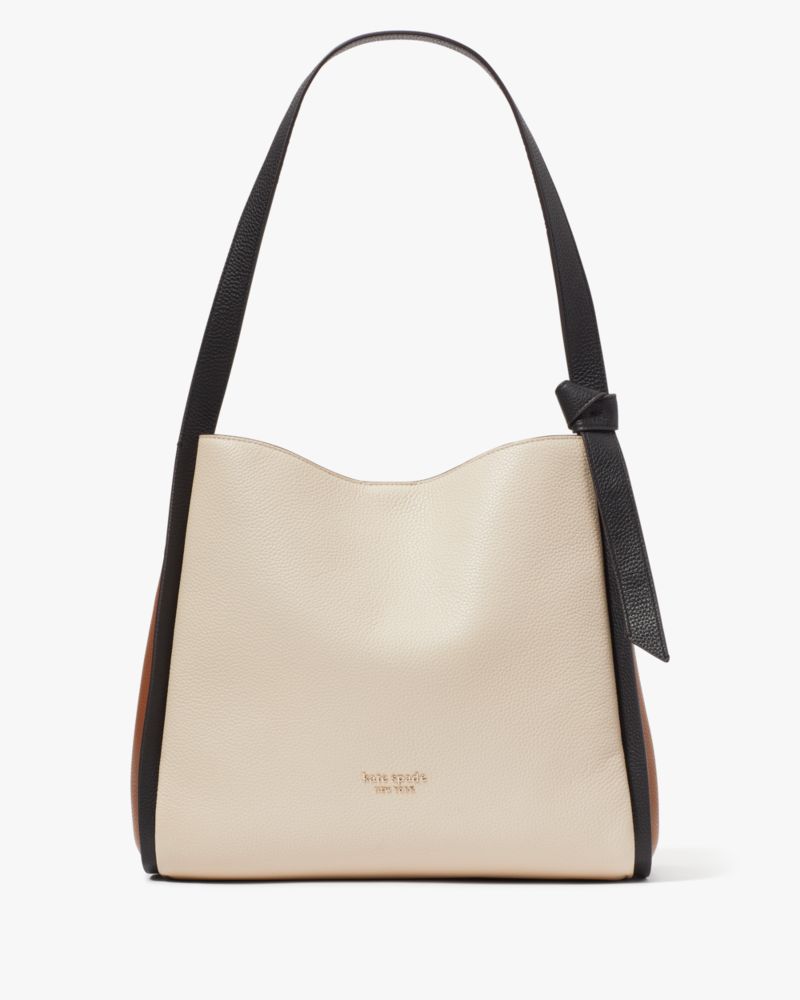 Kate Spade,Knott Colorblocked Large Shoulder Bag,shoulder bags,Large,Casual,Allspice Cake/Milk Glass