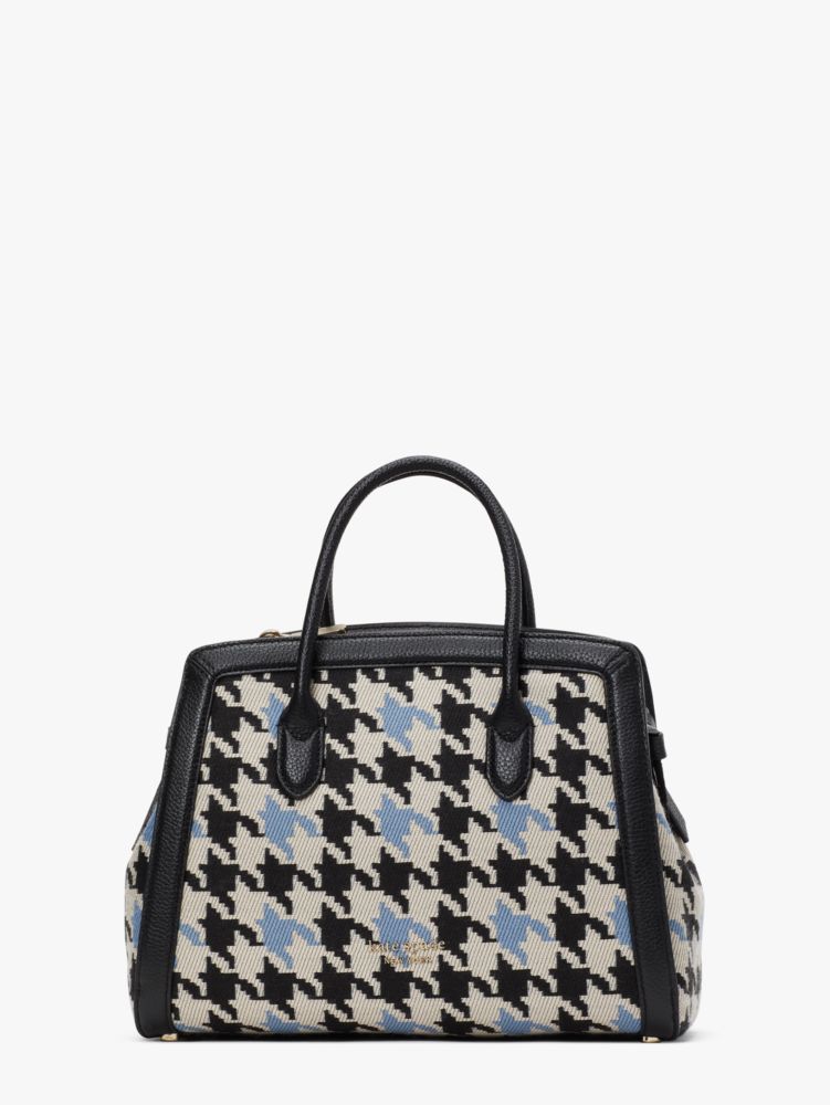 Knott Houndstooth Medium Satchel