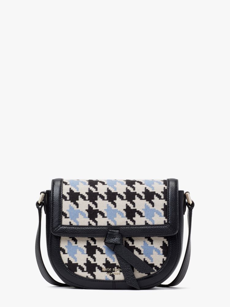 Knott Houndstooth Flap Crossbody