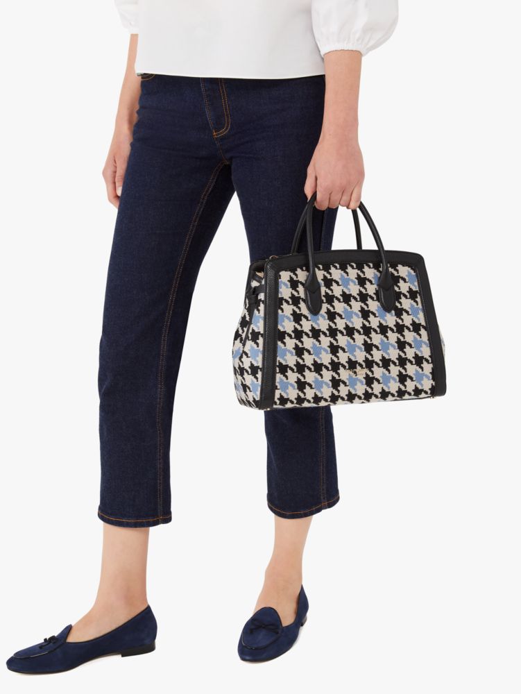 Kate Spade New York Knott Houndstooth Medium Satchel