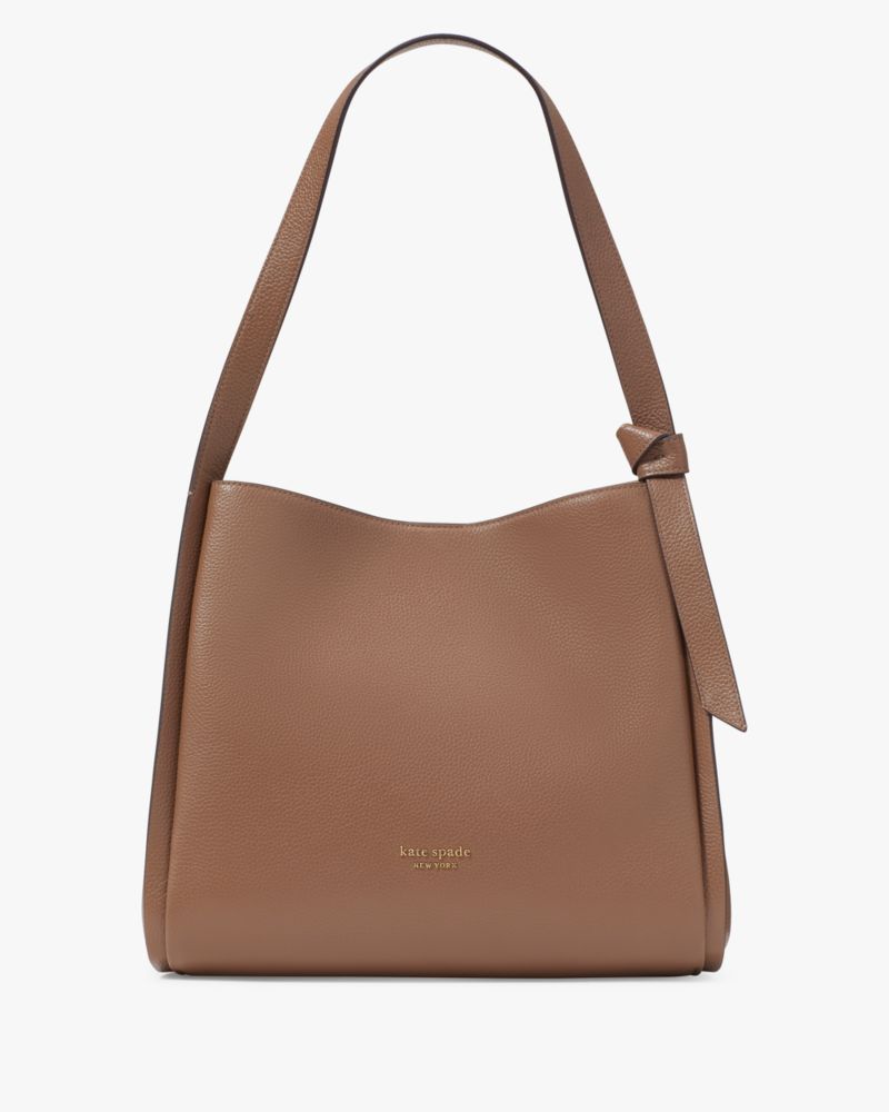 Kate Spade,Knott Large Shoulder Bag,Brown