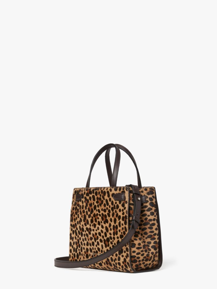 Lane Leopard Calf Hair Small Satchel