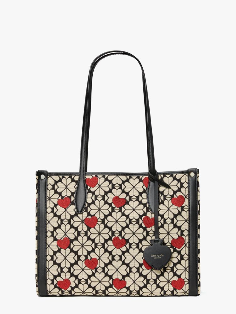 Kate spade flower jacquard medium tote sale