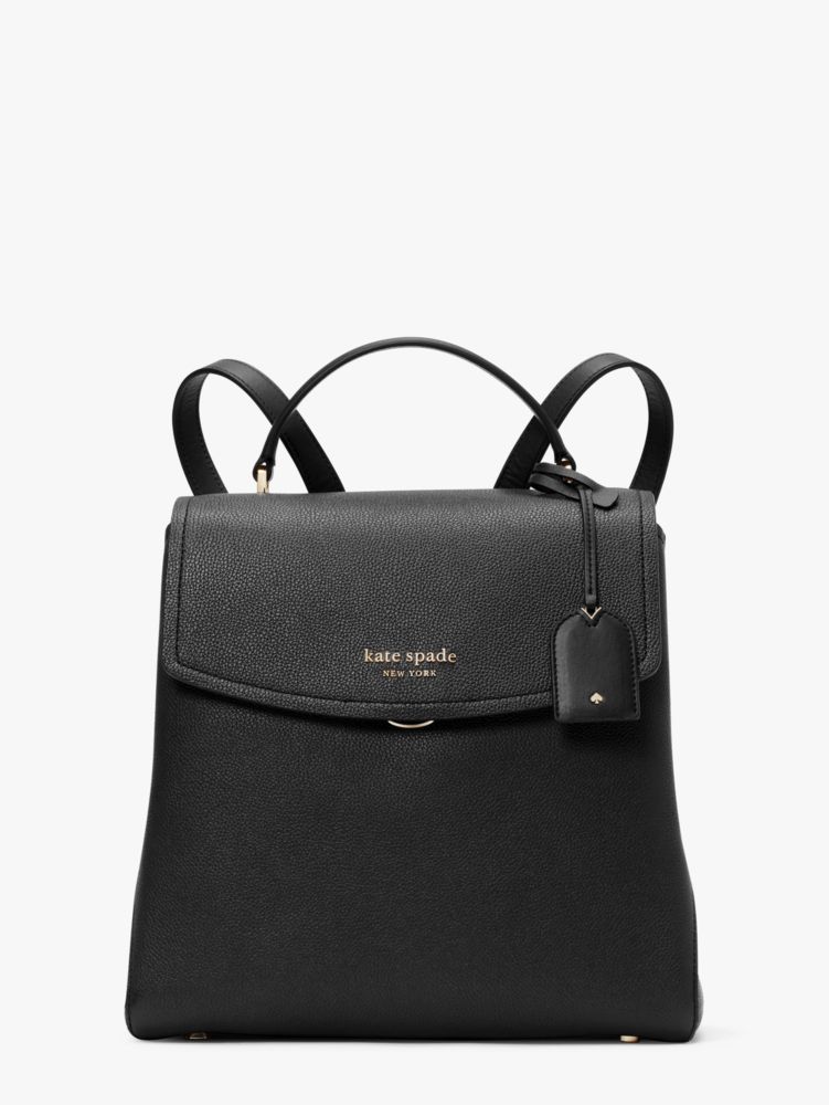 Kate spade cheap black backpack leather