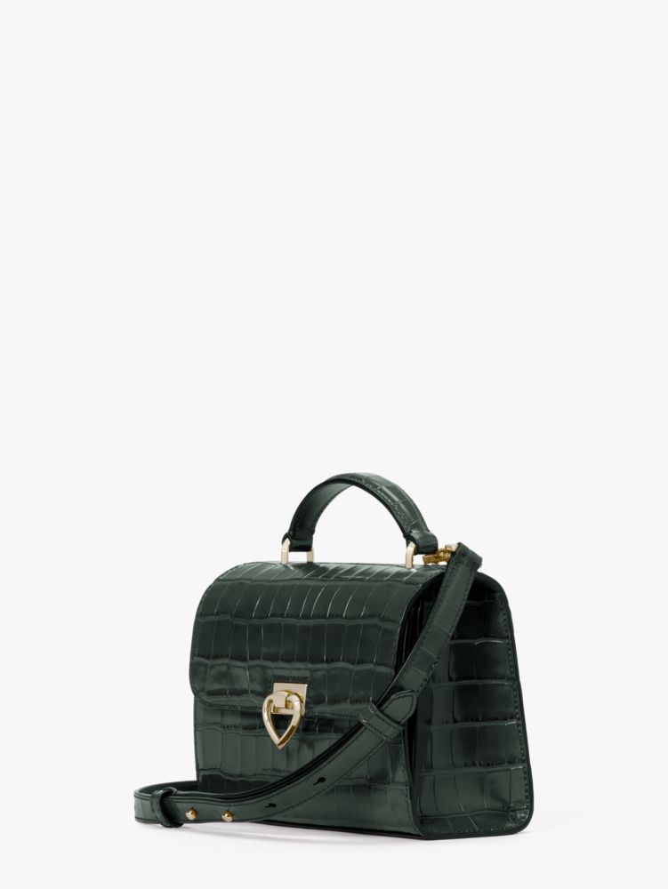 Lovitt Croc-embossed Small Top-handle Bag, , Product