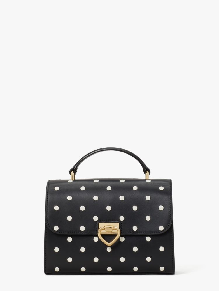 Kate Spade,lovitt dot small top handle crossbody,crossbody bags,60%,Small,Black Multi