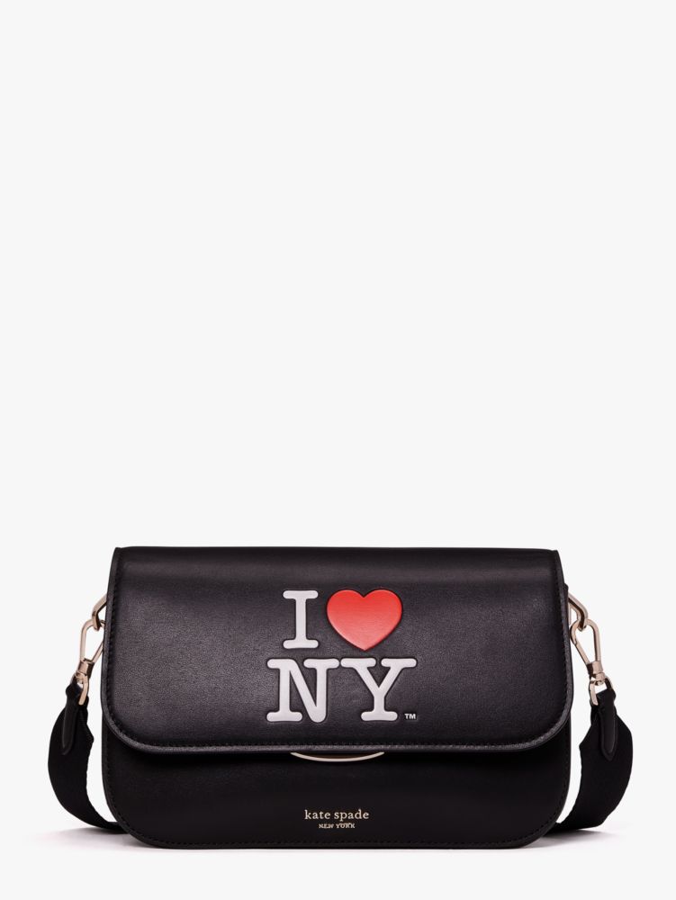 Kate Spade,I Love NY X Kate Spade New York Buddie Medium Shoulder Bag,shoulder bags,Medium,Black Multi