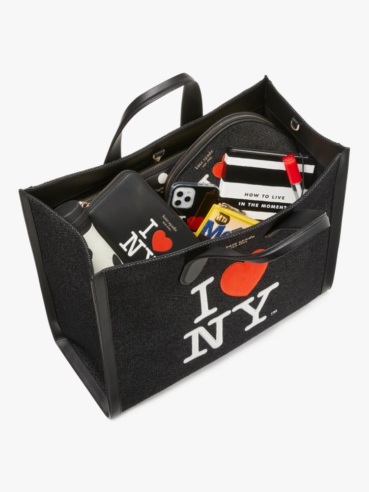 I Love Ny X Kate Spade New York Embellished Manhattan Small Tote