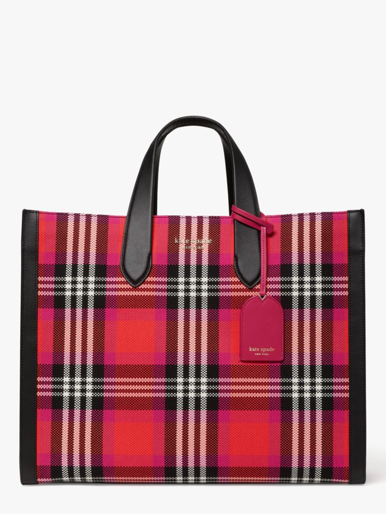 Kate spade red plaid bag sale