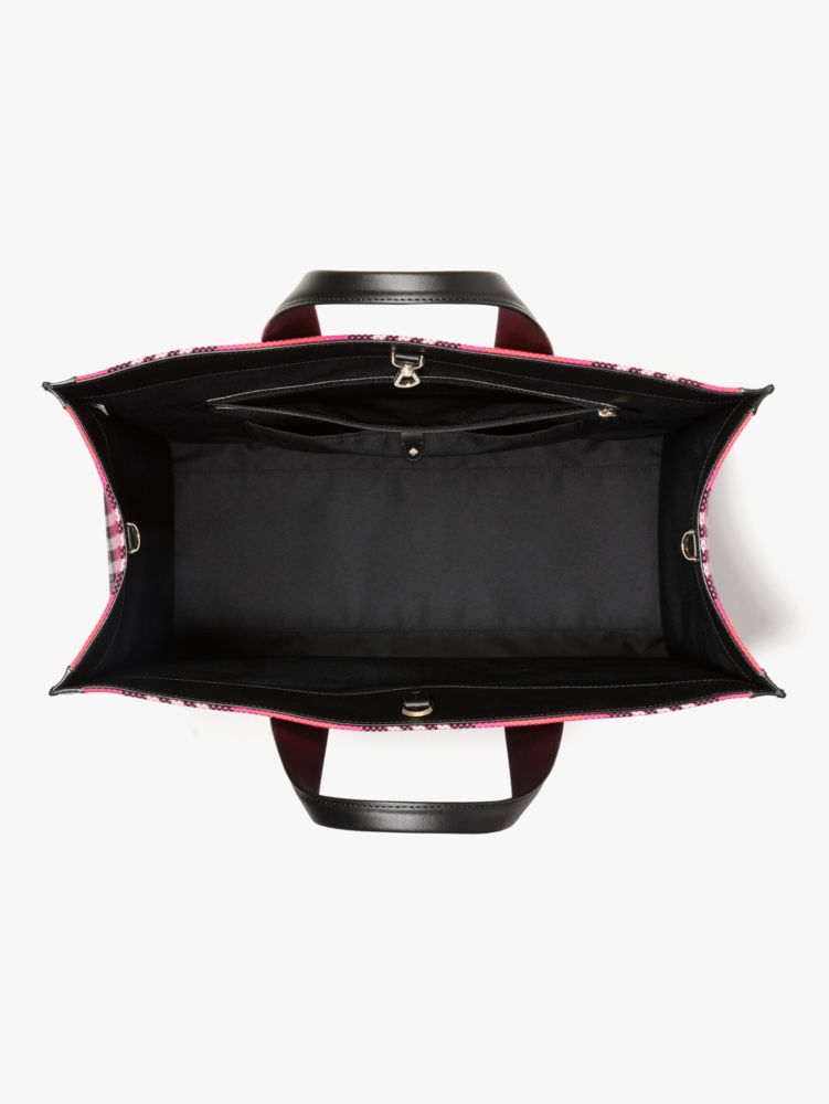 Kate Spade,Manhattan Foliage Plaid Large Tote,