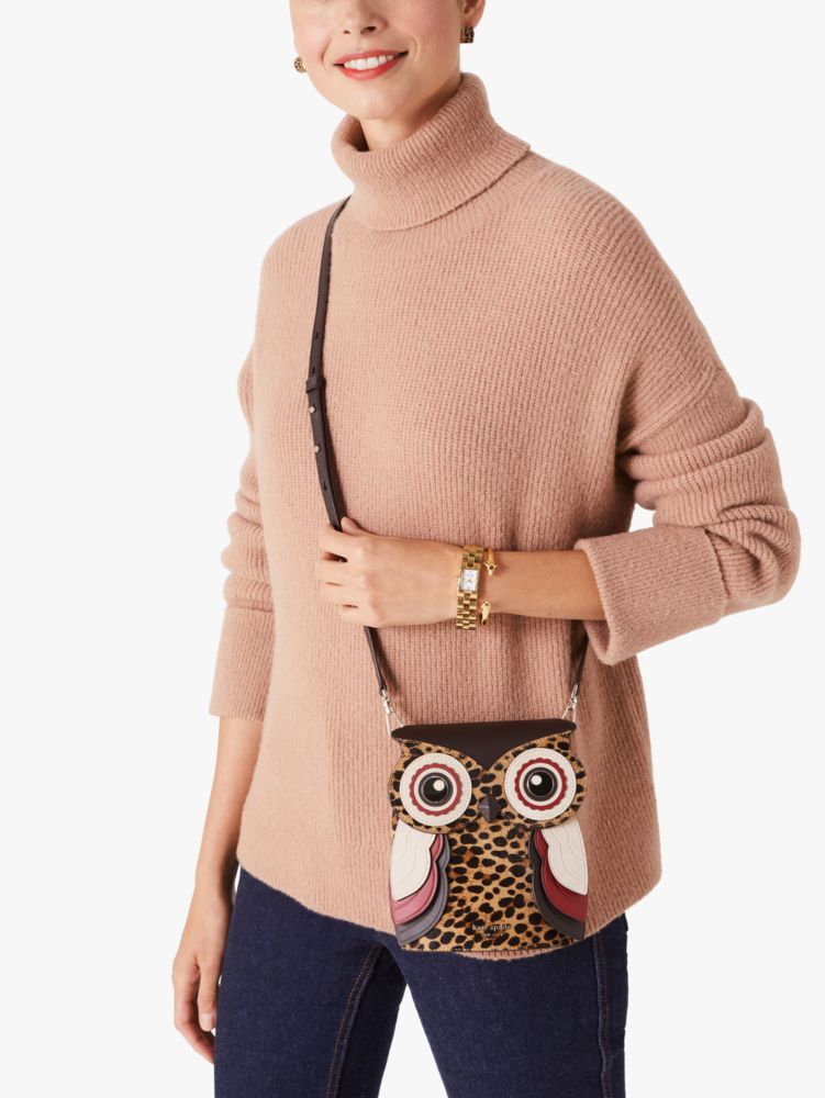 Blinx Leopard 3d Owl Crossbody | Kate Spade New York