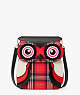 Kate Spade,blinx plaid 3d owl crossbody,crossbody bags,Medium,Pink Multi