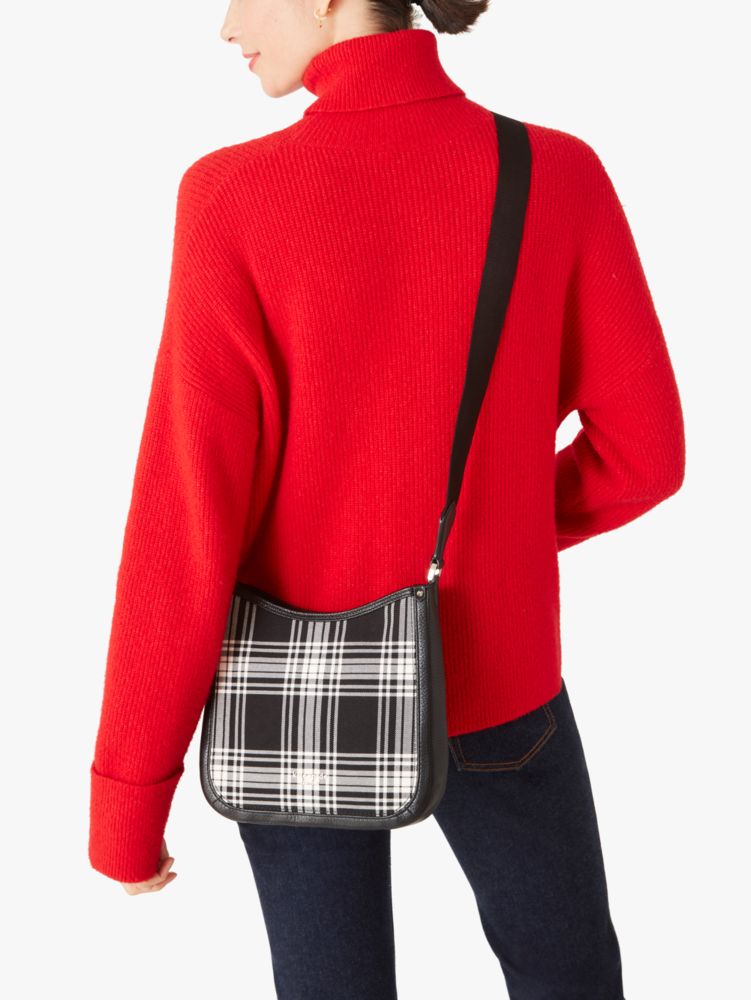 Roulette Library Plaid Medium Messenger Bag, , Product
