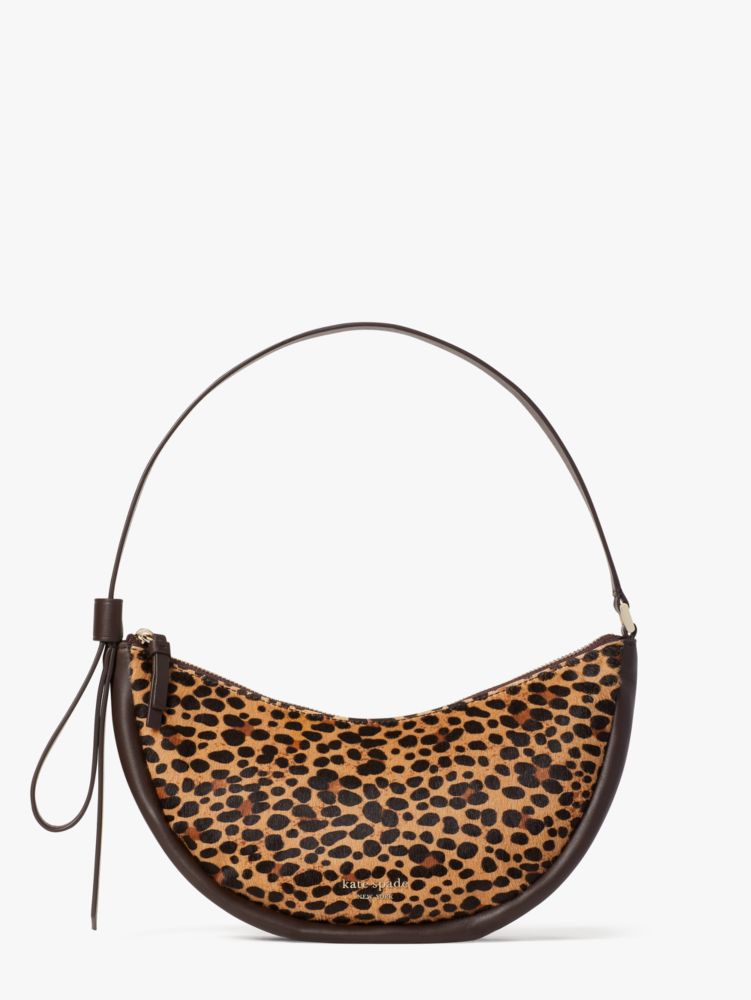 Kate Spade,smile leopard calf hair small shoulder bag,shoulder bags,Small,Multi