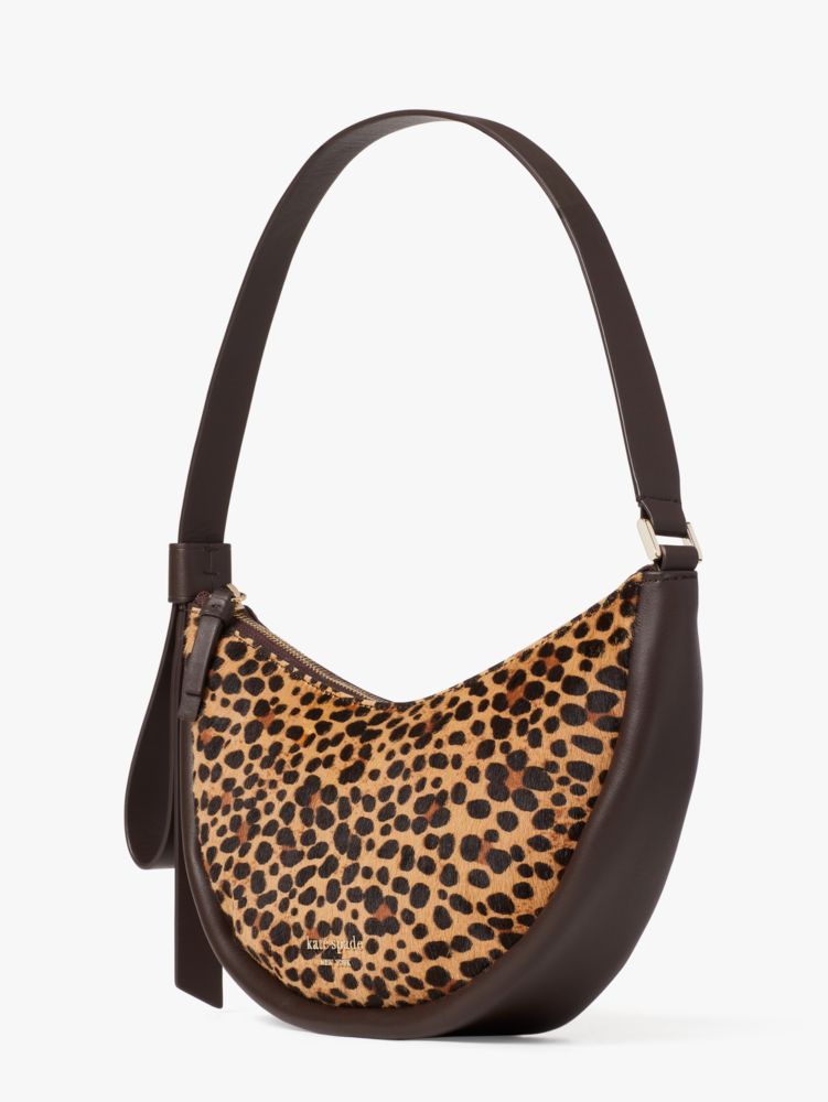 Kate Spade,smile leopard calf hair small shoulder bag,shoulder bags,Small,Multi