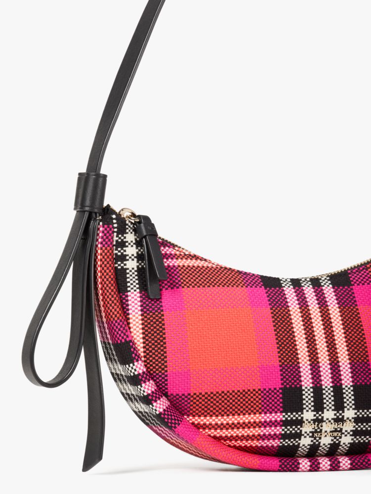 Kate Spade,Smile Foliage Plaid Small Shoulder Bag,