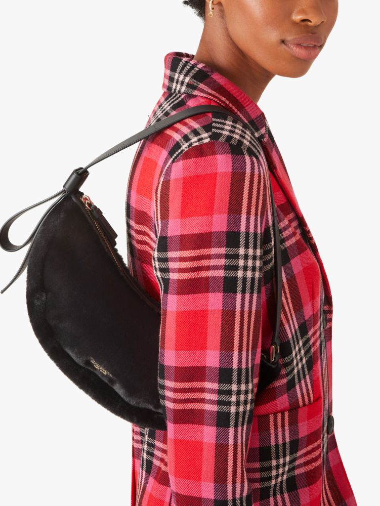 Smile Faux-fur Small Shoulder Bag, , Product