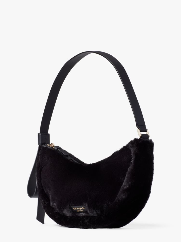 Smile Faux-fur Small Shoulder Bag, , Product