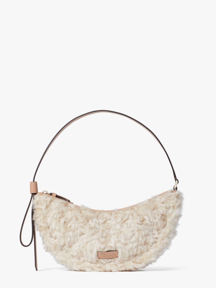 Kate Spade Fluff Embellished Faux Fur Small Bucket Bag