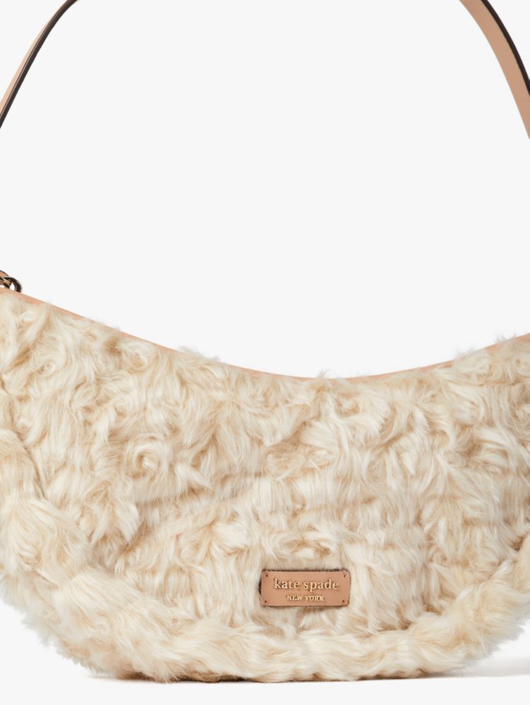 kate+spade+new+york+Faux+Shearling+Small+Tote+-+Tan for sale