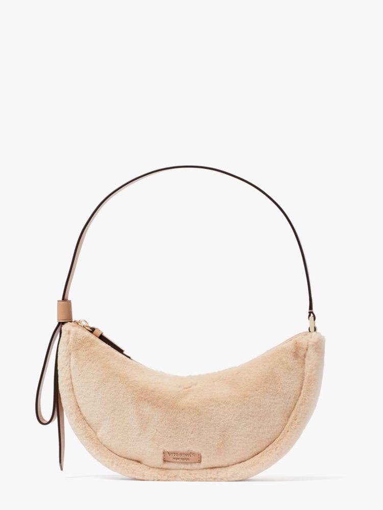 Faux fur handbag Kate Spade Beige in Faux fur - 33635298