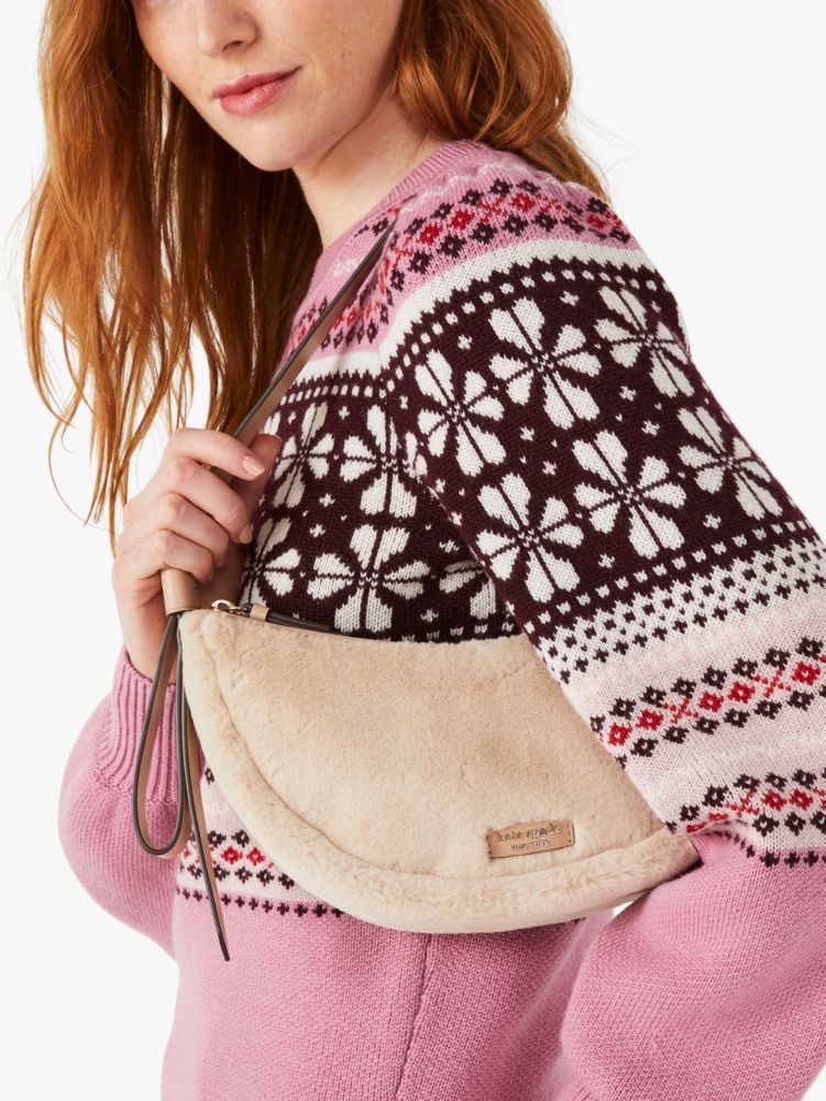Kate Spade,Smile Faux-fur Small Shoulder Bag,