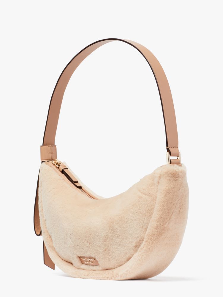 Faux fur handbag Kate Spade Beige in Faux fur - 33635298