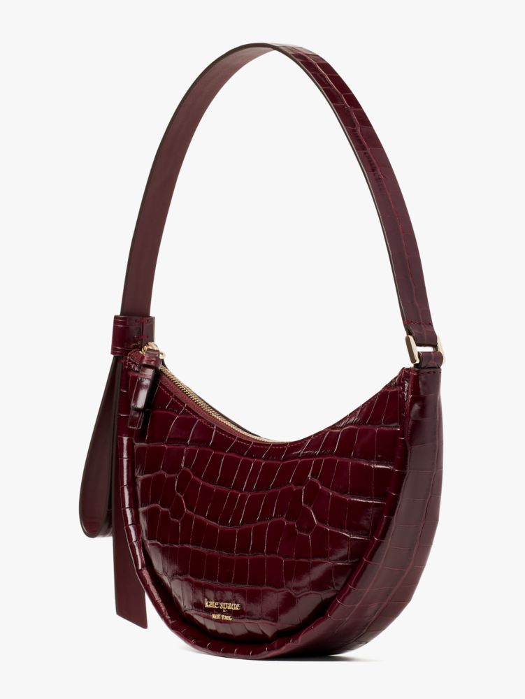 Kate Spade,smile croc-embossed leather small shoulder bag,shoulder bags,Small,