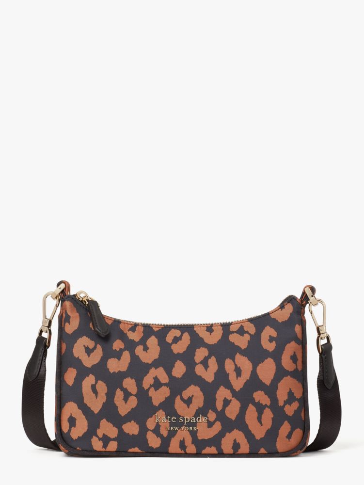 Leopard print crossbody bag with striped strap – Simplicity Boutique LLC