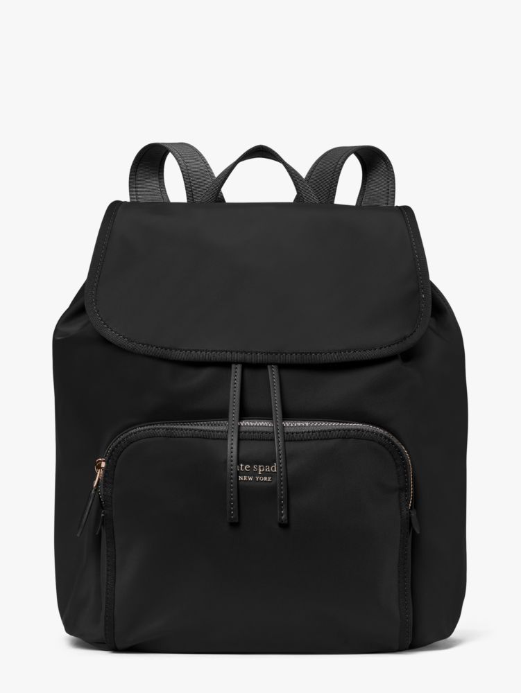 Black leather discount backpack kate spade