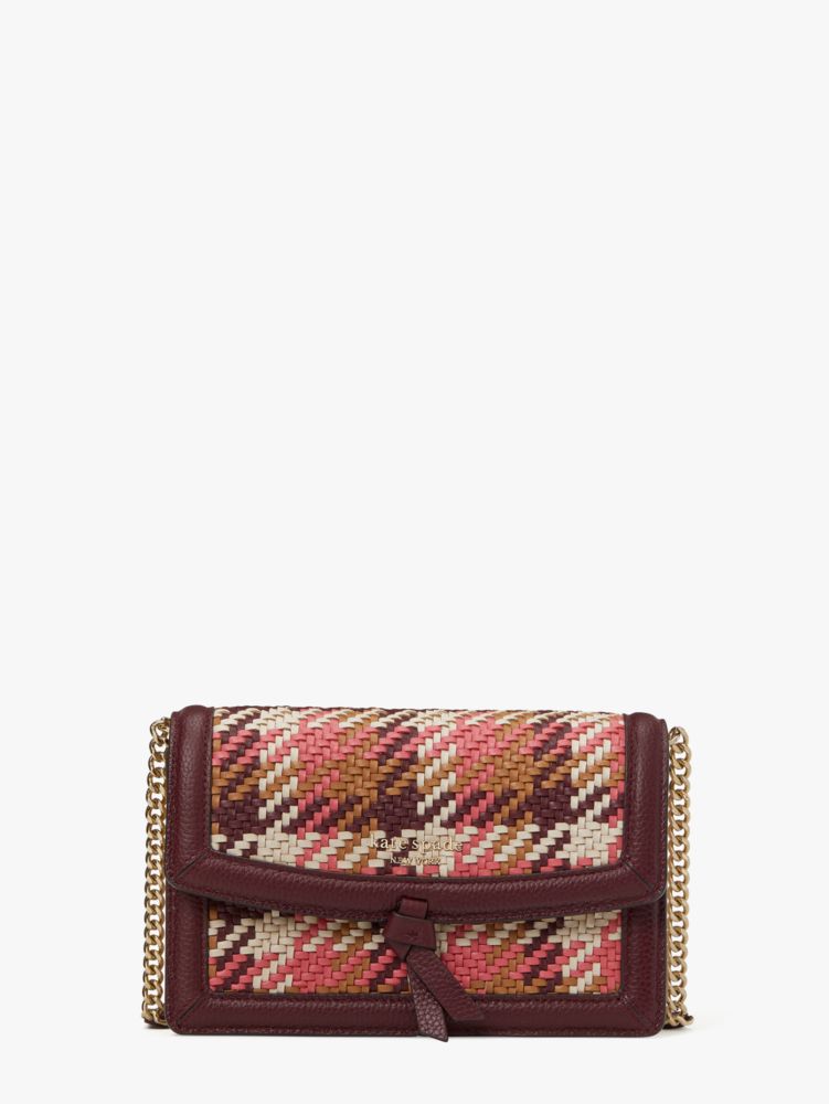 Kate Spade,Knott Woven Flap Crossbody,