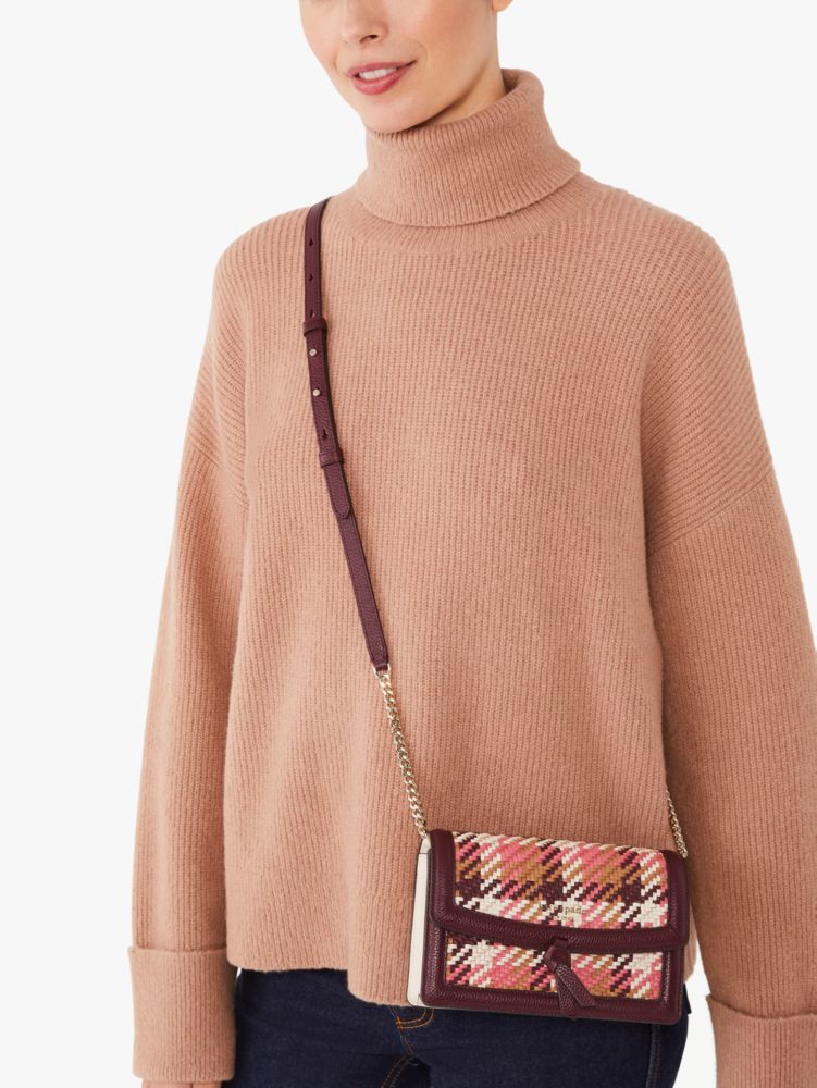 Kate Spade,Knott Woven Flap Crossbody,