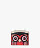 Kate Spade,blinx plaid owl cardholder,cardholders,Pink Multi