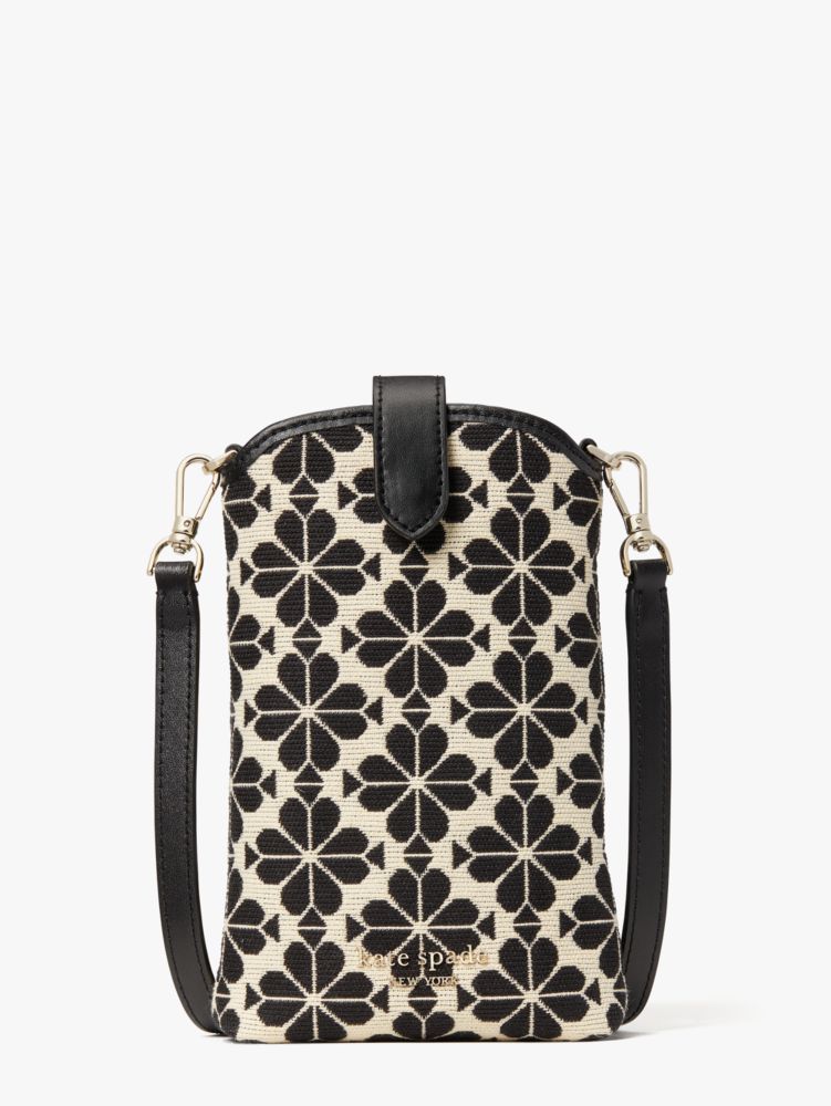 Spade Flower Jacquard North South Crossbody