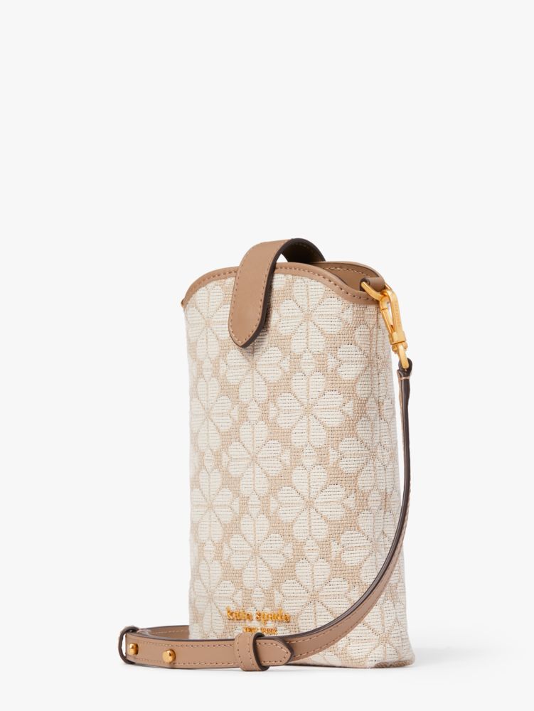 Kate Spade,Spade Flower Jacquard North South Crossbody,crossbody bags,Small,Casual,Natural Multi